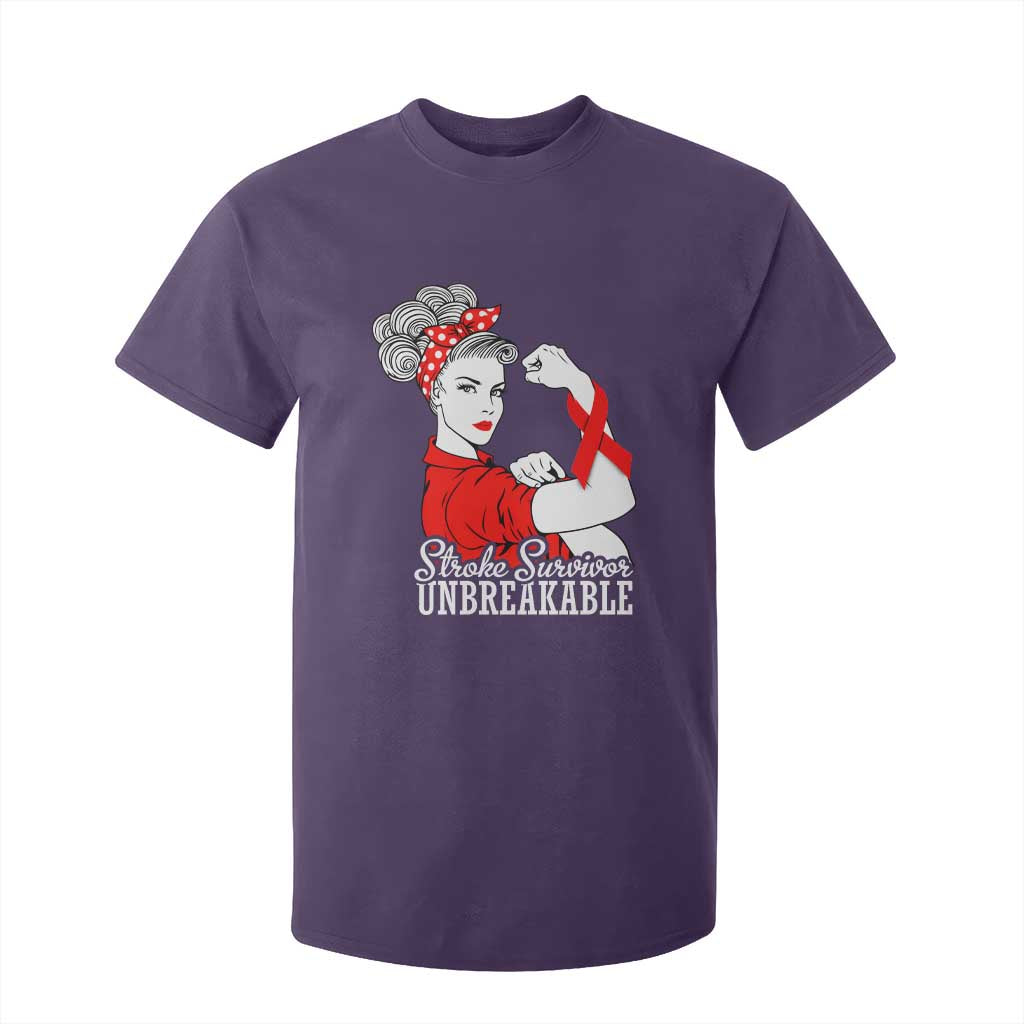 Stroke Survivor Unbreakable T Shirt For Kid Stroke Awareness Gift TS11 Purple Print Your Wear