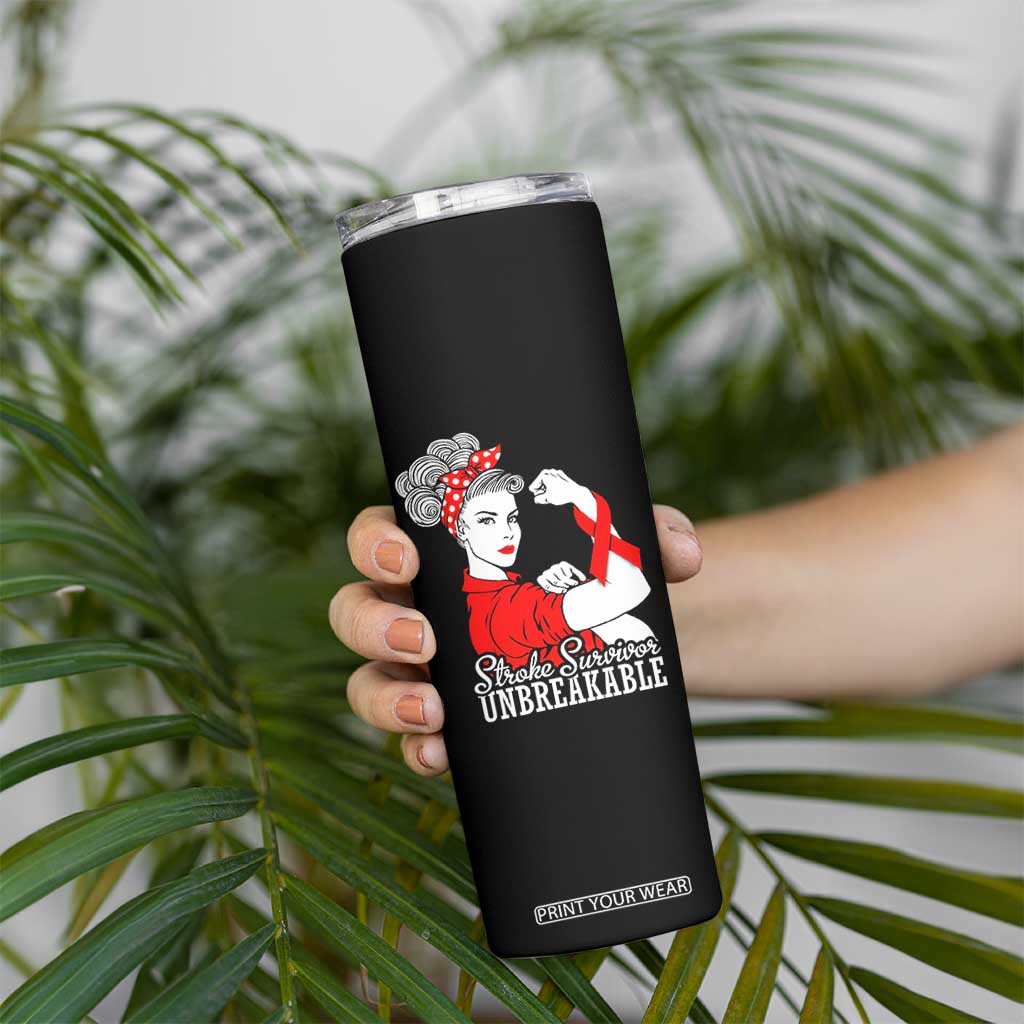 Stroke Survivor Unbreakable Skinny Tumbler Stroke Awareness Gift TS11 Print Your Wear