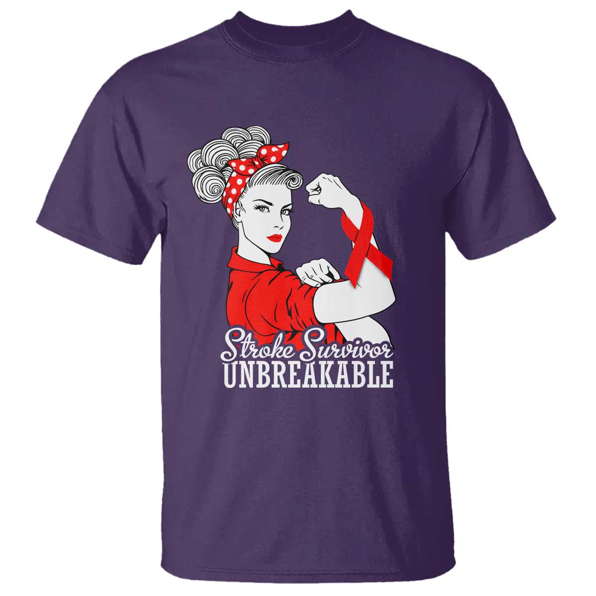 Stroke Survivor Unbreakable T Shirt Stroke Awareness Gift TS11 Purple Print Your Wear