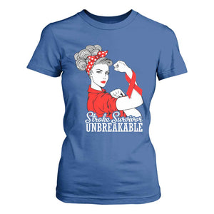 Stroke Survivor Unbreakable T Shirt For Women Stroke Awareness Gift TS11 Royal Blue Print Your Wear