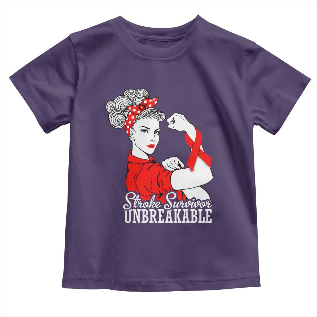 Stroke Survivor Unbreakable Toddler T Shirt Stroke Awareness Gift TS11 Purple Print Your Wear