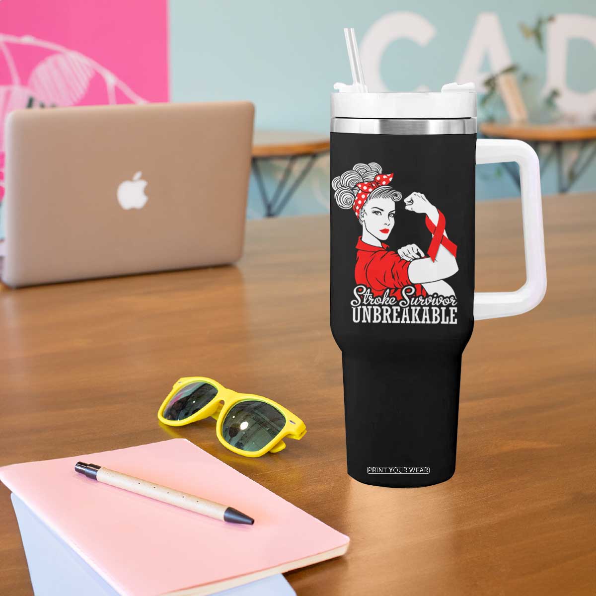 Stroke Survivor Unbreakable Tumbler With Handle Stroke Awareness Gift TS11 Print Your Wear