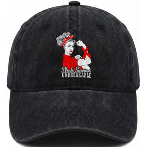 Stroke Survivor Unbreakable Washed Cotton Baseball Cap Stroke Awareness Gift TS11 Print Your Wear
