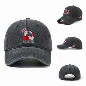 Stroke Survivor Unbreakable Washed Cotton Baseball Cap Stroke Awareness Gift TS11 Washed Cap Universal Fit Dark Gray Print Your Wear