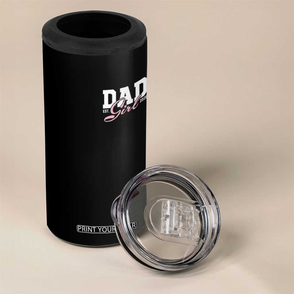 Dad Girl 2026 4 in 1 Can Cooler Tumbler Soon to Be Daddy of Baby Girl TS11 Print Your Wear