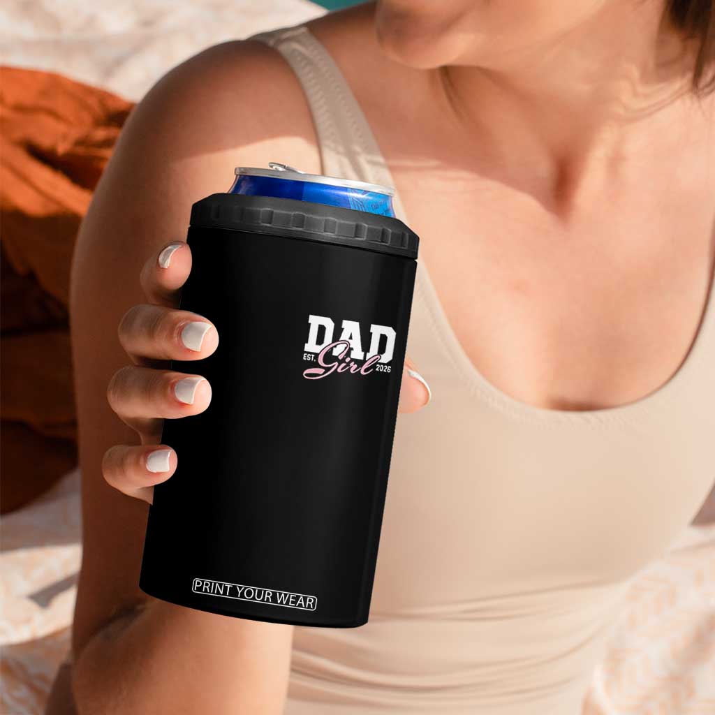 Dad Girl 2026 4 in 1 Can Cooler Tumbler Soon to Be Daddy of Baby Girl TS11 Print Your Wear