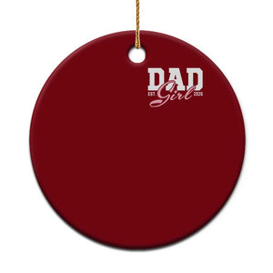 Dad Girl 2026 Ceramic Ornament Soon to Be Daddy of Baby Girl TS11 1pc Red Print Your Wear