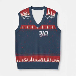 Dad Girl 2026 V-Neck Knit Sweater Vest Soon to Be Daddy of Baby Girl TS11 Navy Red Print Your Wear