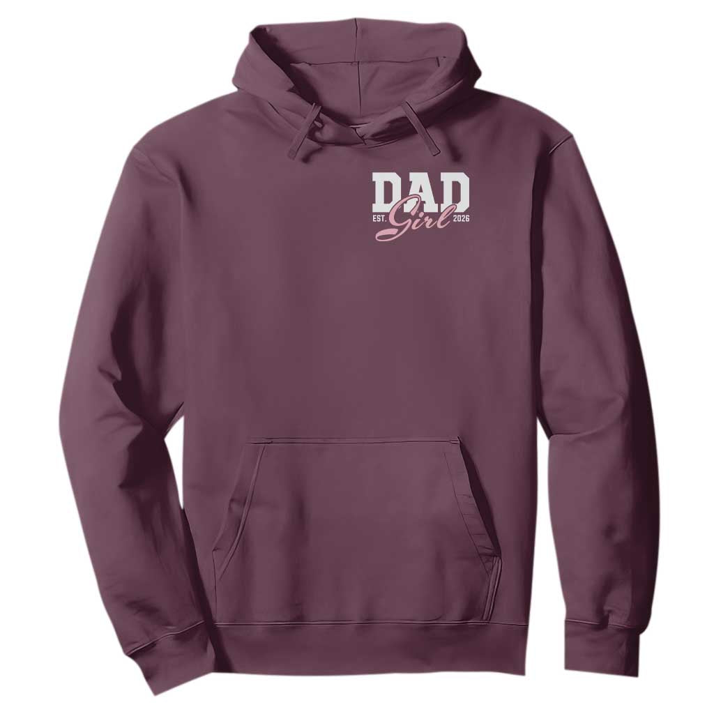 Dad Girl 2026 Hoodie Soon to Be Daddy of Baby Girl TS11 Maroon Print Your Wear