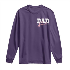Dad Girl 2026 Long Sleeve Shirt Soon to Be Daddy of Baby Girl TS11 Purple Print Your Wear