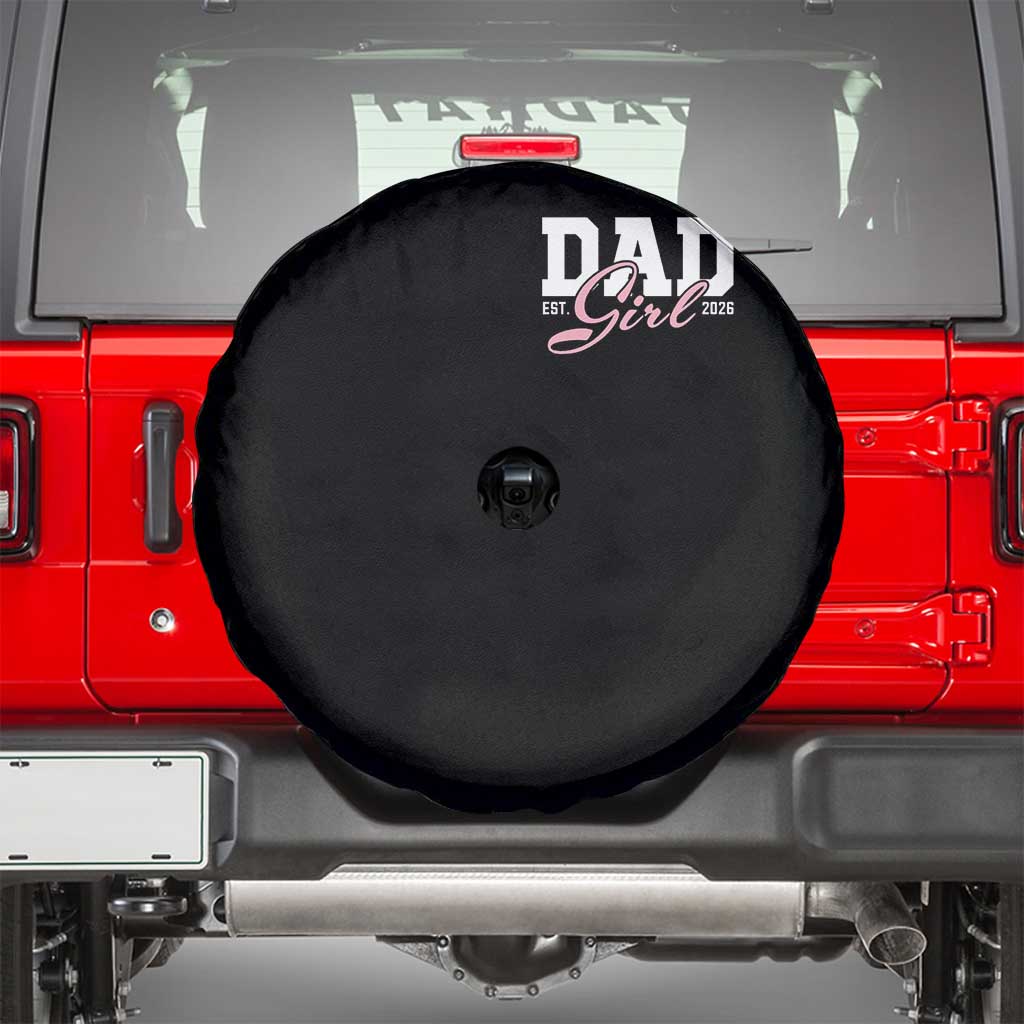 Dad Girl 2026 Spare Tire Cover Soon to Be Daddy of Baby Girl TS11 Black Print Your Wear