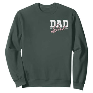 Dad Girl 2026 Sweatshirt Soon to Be Daddy of Baby Girl TS11 Dark Forest Green Print Your Wear