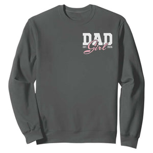 Dad Girl 2026 Sweatshirt Soon to Be Daddy of Baby Girl TS11 Dark Heather Print Your Wear