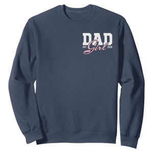 Dad Girl 2026 Sweatshirt Soon to Be Daddy of Baby Girl TS11 Navy Print Your Wear