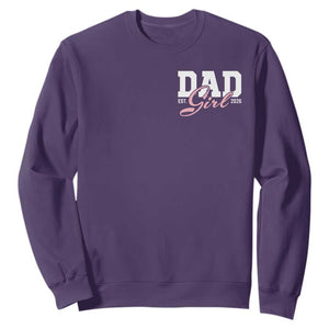 Dad Girl 2026 Sweatshirt Soon to Be Daddy of Baby Girl TS11 Purple Print Your Wear