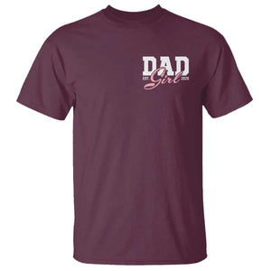 Dad Girl 2026 T Shirt Soon to Be Daddy of Baby Girl TS11 Maroon Print Your Wear