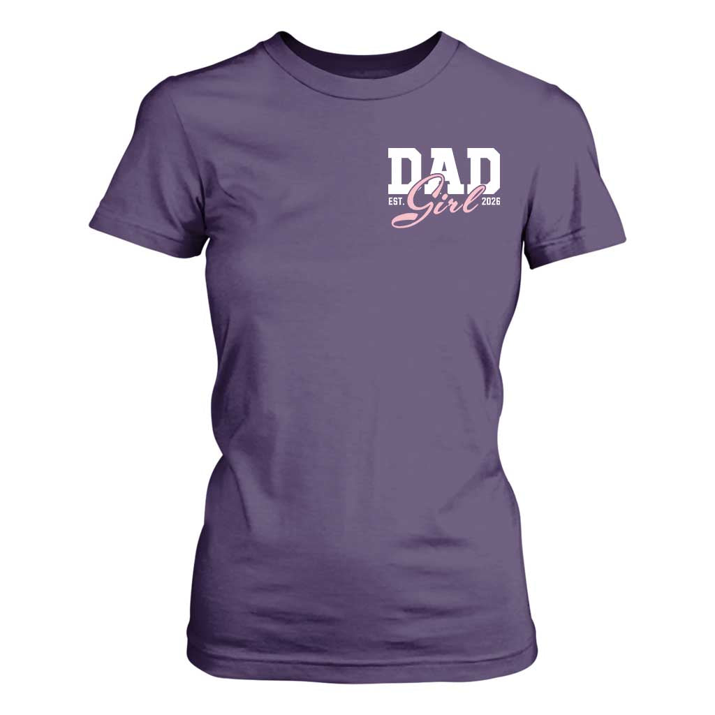 Dad Girl 2026 T Shirt For Women Soon to Be Daddy of Baby Girl TS11 Purple Print Your Wear