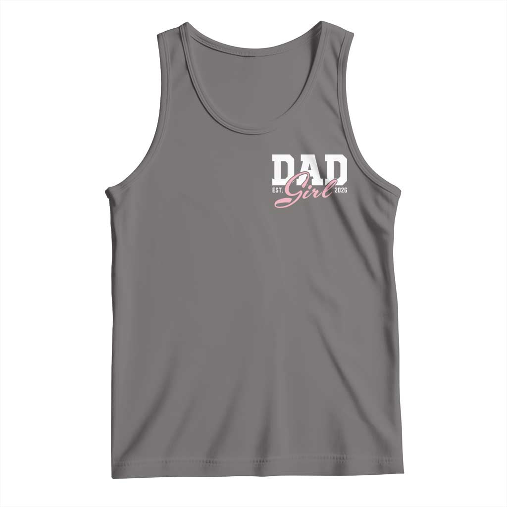 Dad Girl 2026 Tank Top Soon to Be Daddy of Baby Girl TS11 Deep Heather Print Your Wear