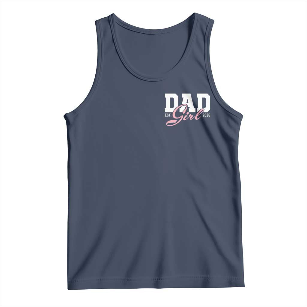 Dad Girl 2026 Tank Top Soon to Be Daddy of Baby Girl TS11 Navy Print Your Wear