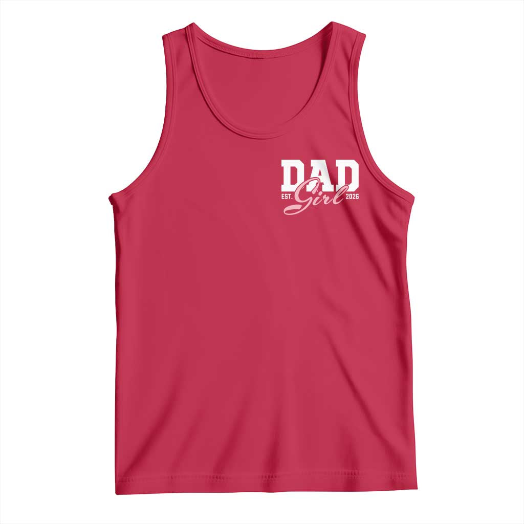Dad Girl 2026 Tank Top Soon to Be Daddy of Baby Girl TS11 Red Print Your Wear
