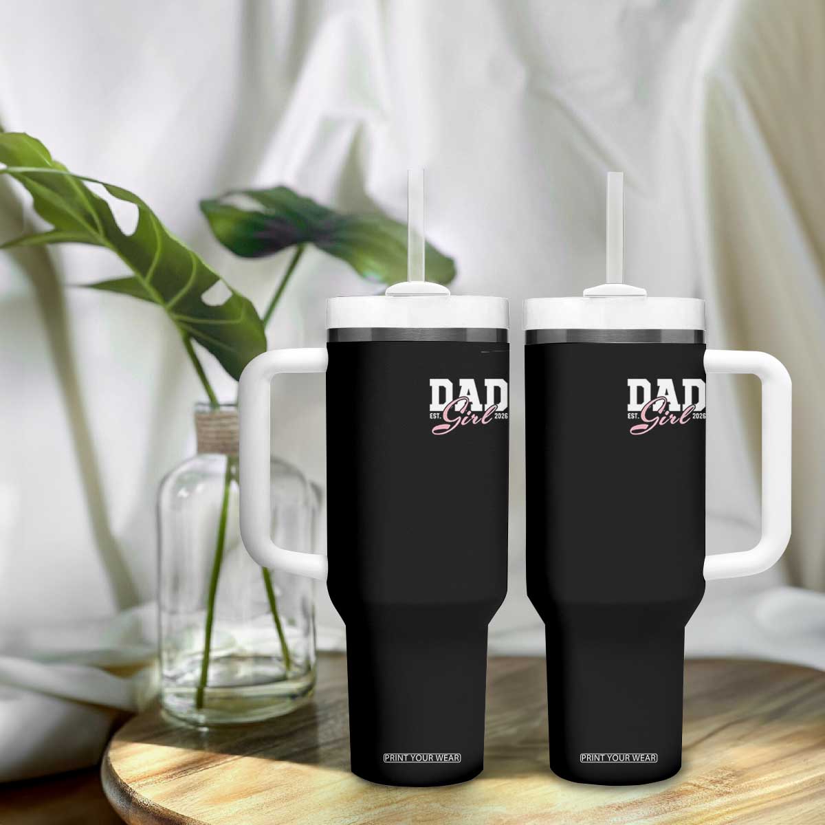 Dad Girl 2026 Tumbler With Handle Soon to Be Daddy of Baby Girl TS11 Print Your Wear