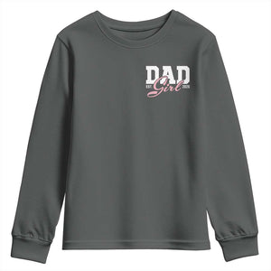 Dad Girl 2026 Youth Sweatshirt Soon to Be Daddy of Baby Girl TS11 Dark Heather Print Your Wear