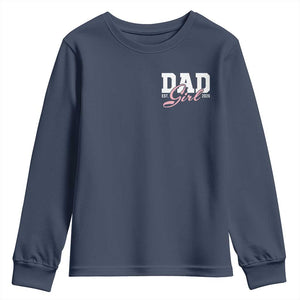 Dad Girl 2026 Youth Sweatshirt Soon to Be Daddy of Baby Girl TS11 Navy Print Your Wear