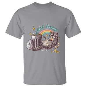 Funny Raccoon T Shirt Stay Trashy Rainbow Bin Cute Trash Panda TS11 Sport Gray Print Your Wear
