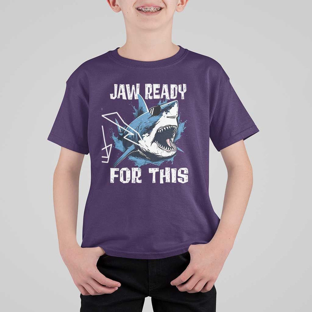 Funny Shark Lover T Shirt For Kid Jaw Ready For This Ocean Wildlife TS11 Purple Print Your Wear