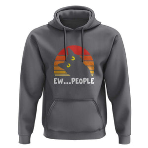 Funny Black Cat Hoodie Eww People Vintage Retro Kitten TS11 Charcoal Print Your Wear