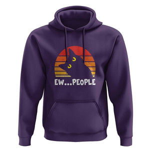 Funny Black Cat Hoodie Eww People Vintage Retro Kitten TS11 Purple Print Your Wear