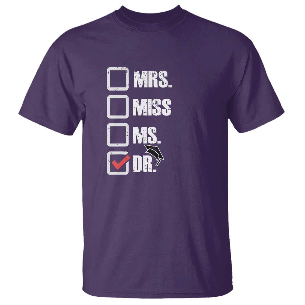 Funny Doctorate Graduation T Shirt Mrs Miss Miss Dr EdD Doctor of Education TS11 Purple Print Your Wear