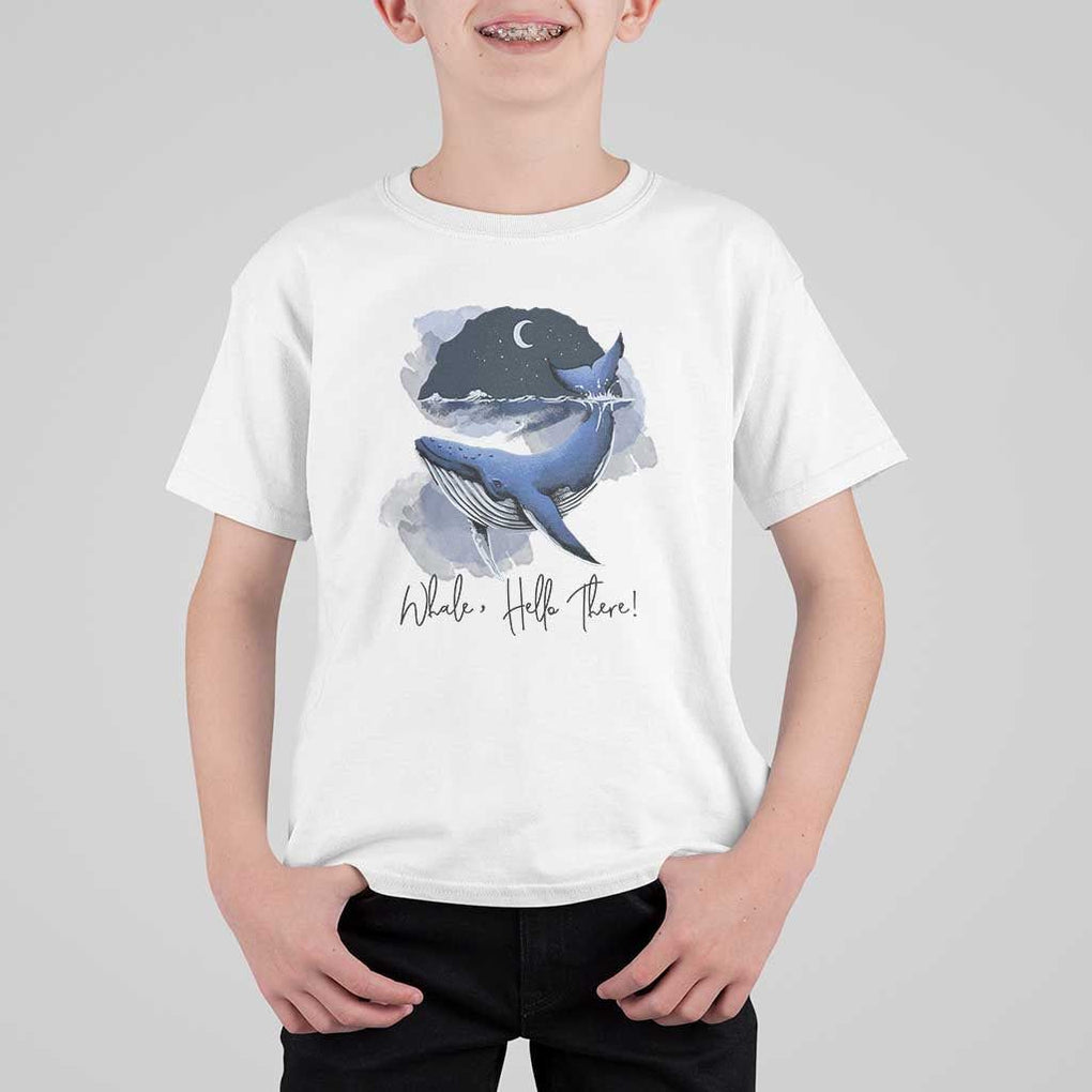 52-Hertz Whale Lover T Shirt For Kid Hello There Marine Biologist TS11 White Print Your Wear