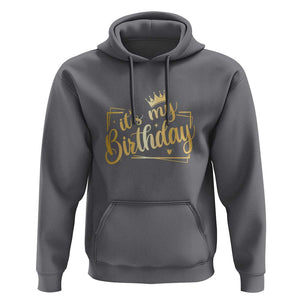 It's My Birthday Party Hoodie B-day Squad Crown TS11 Charcoal Print Your Wear