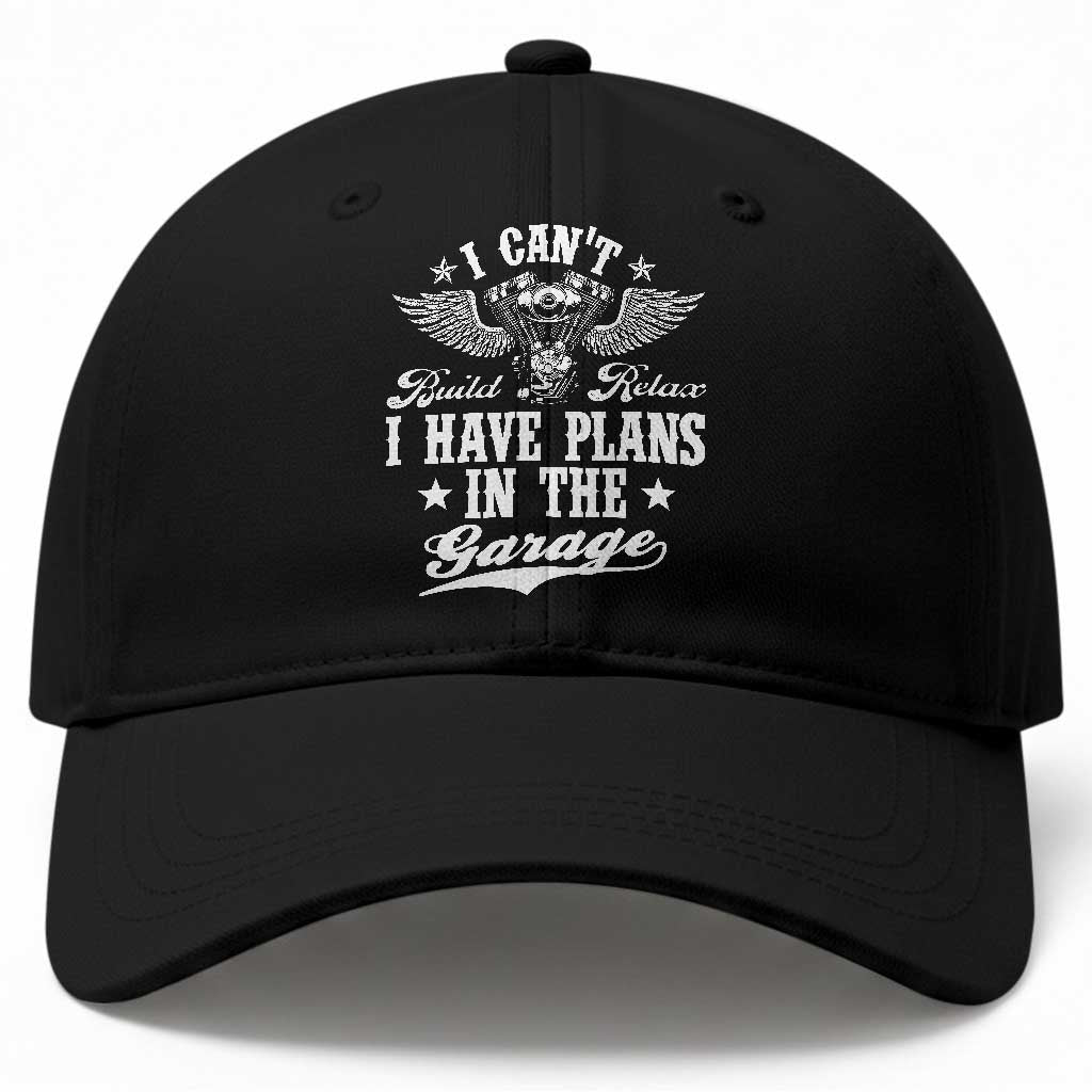 Funny I Cant I Have Plans In The Garage Baseball Cap Car Mechanics Fathers Day