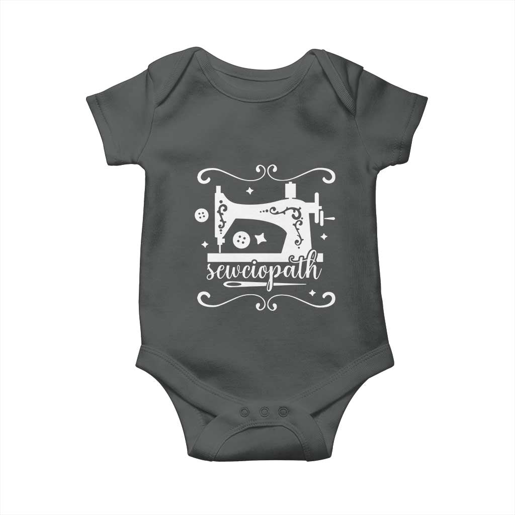 Sewing Lover Baby Onesie Sewciopath Quilter Sewing Machine TS11 Dark Heather Print Your Wear