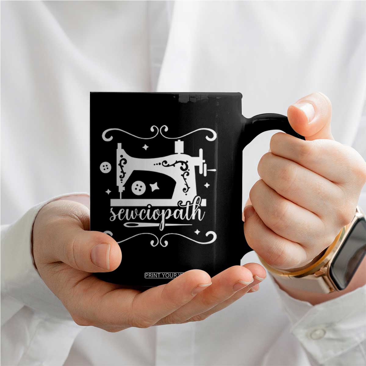 Sewing Lover Coffee Mug Sewciopath Quilter Sewing Machine TS11 Print Your Wear