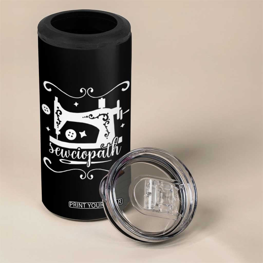 Sewing Lover 4 in 1 Can Cooler Tumbler Sewciopath Quilter Sewing Machine TS11 Print Your Wear