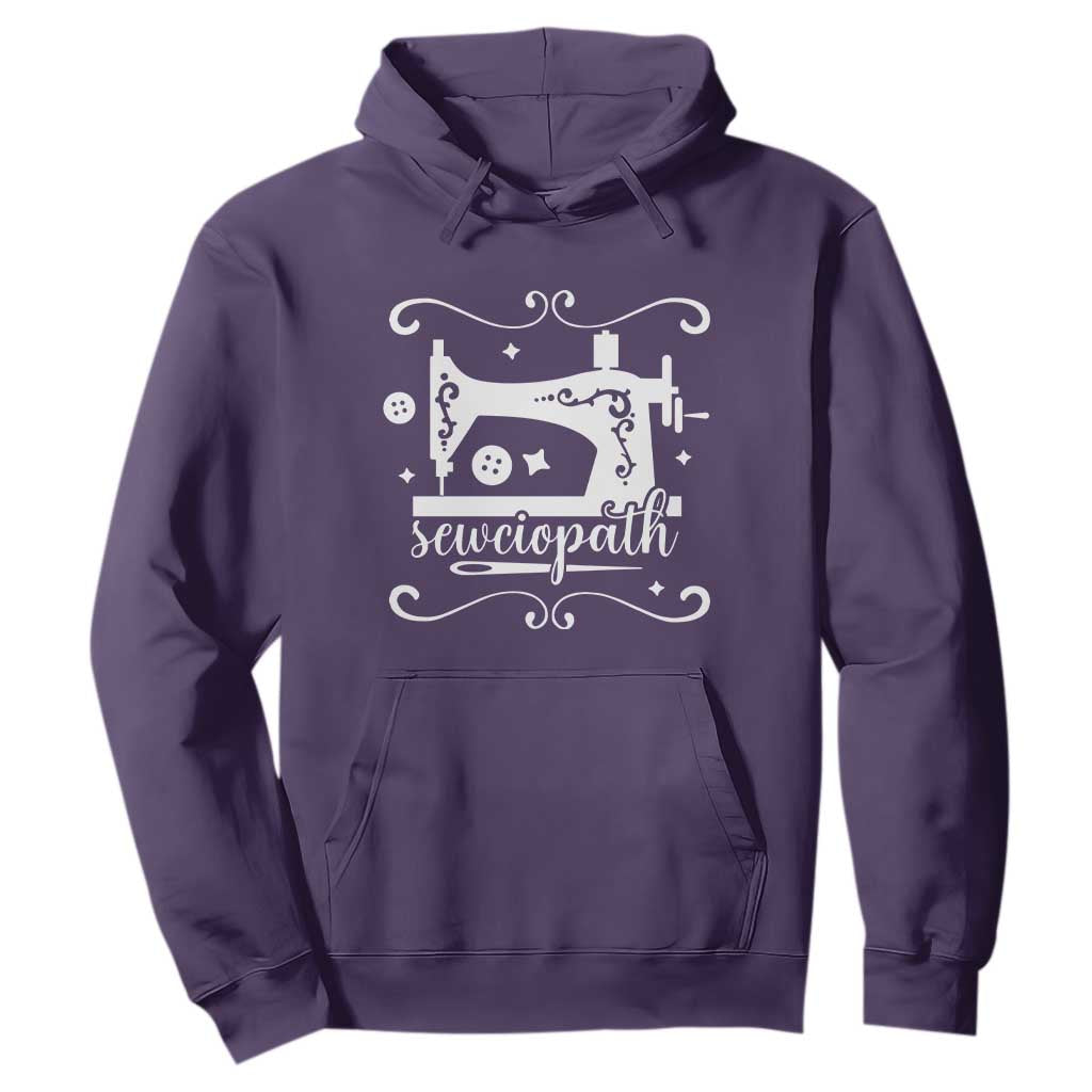 Sewing Lover Hoodie Sewciopath Quilter Sewing Machine TS11 Purple Print Your Wear