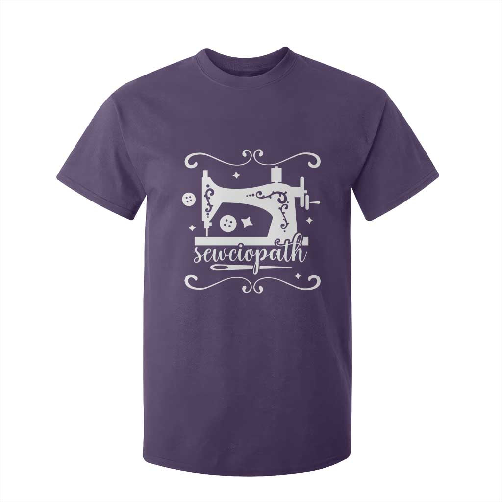 Sewing Lover T Shirt For Kid Sewciopath Quilter Sewing Machine TS11 Purple Print Your Wear