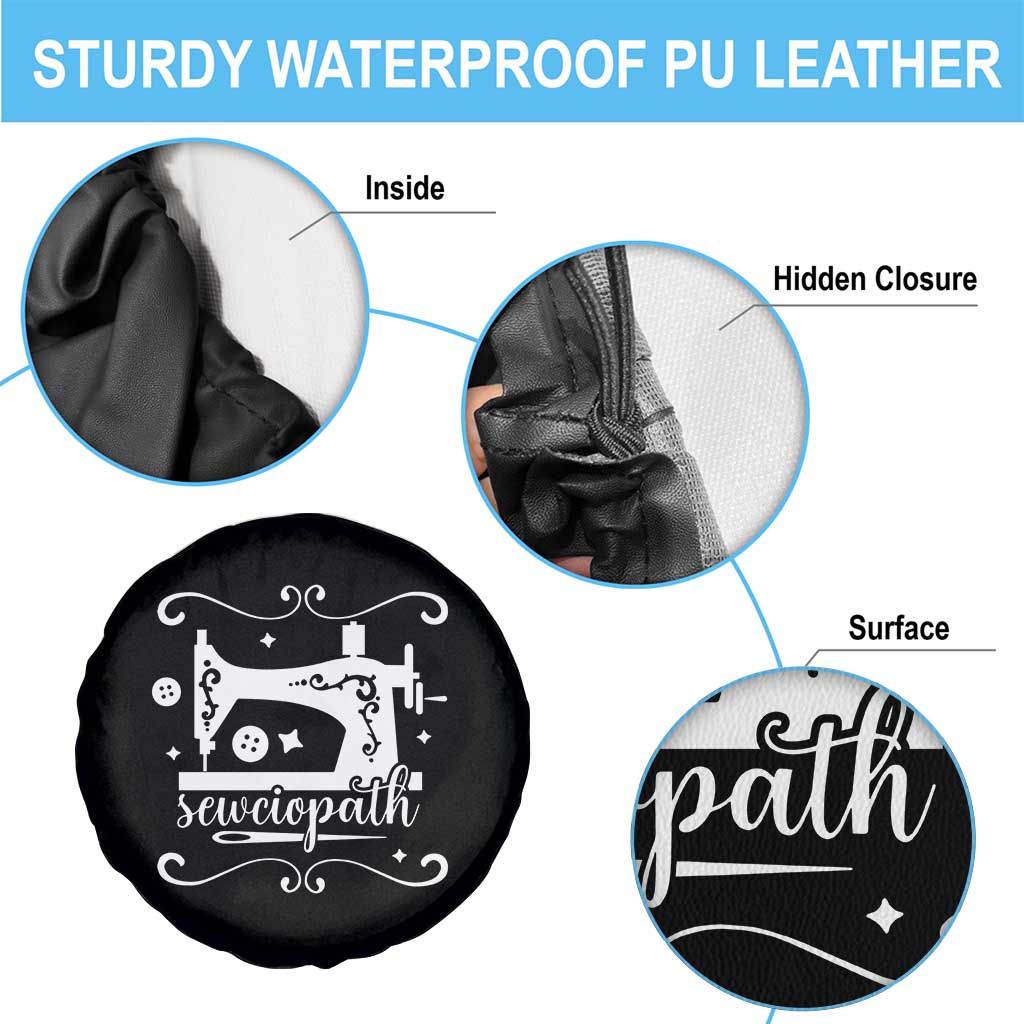 Sewing Lover Spare Tire Cover Sewciopath Quilter Sewing Machine TS11 Print Your Wear