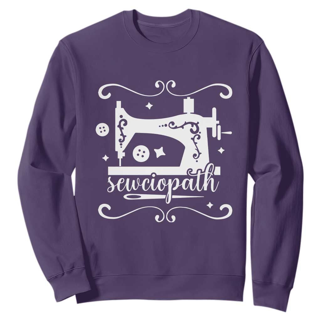Sewing Lover Sweatshirt Sewciopath Quilter Sewing Machine TS11 Purple Print Your Wear