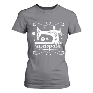 Sewing Lover T Shirt For Women Sewciopath Quilter Sewing Machine TS11 Charcoal Print Your Wear