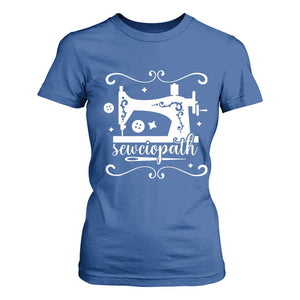 Sewing Lover T Shirt For Women Sewciopath Quilter Sewing Machine TS11 Royal Blue Print Your Wear