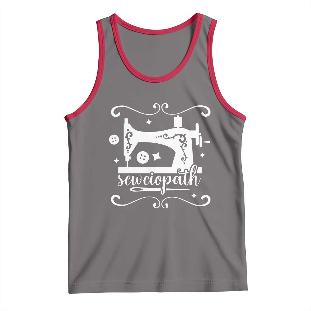Sewing Lover Tank Top Sewciopath Quilter Sewing Machine TS11 Deep Heather Red Print Your Wear