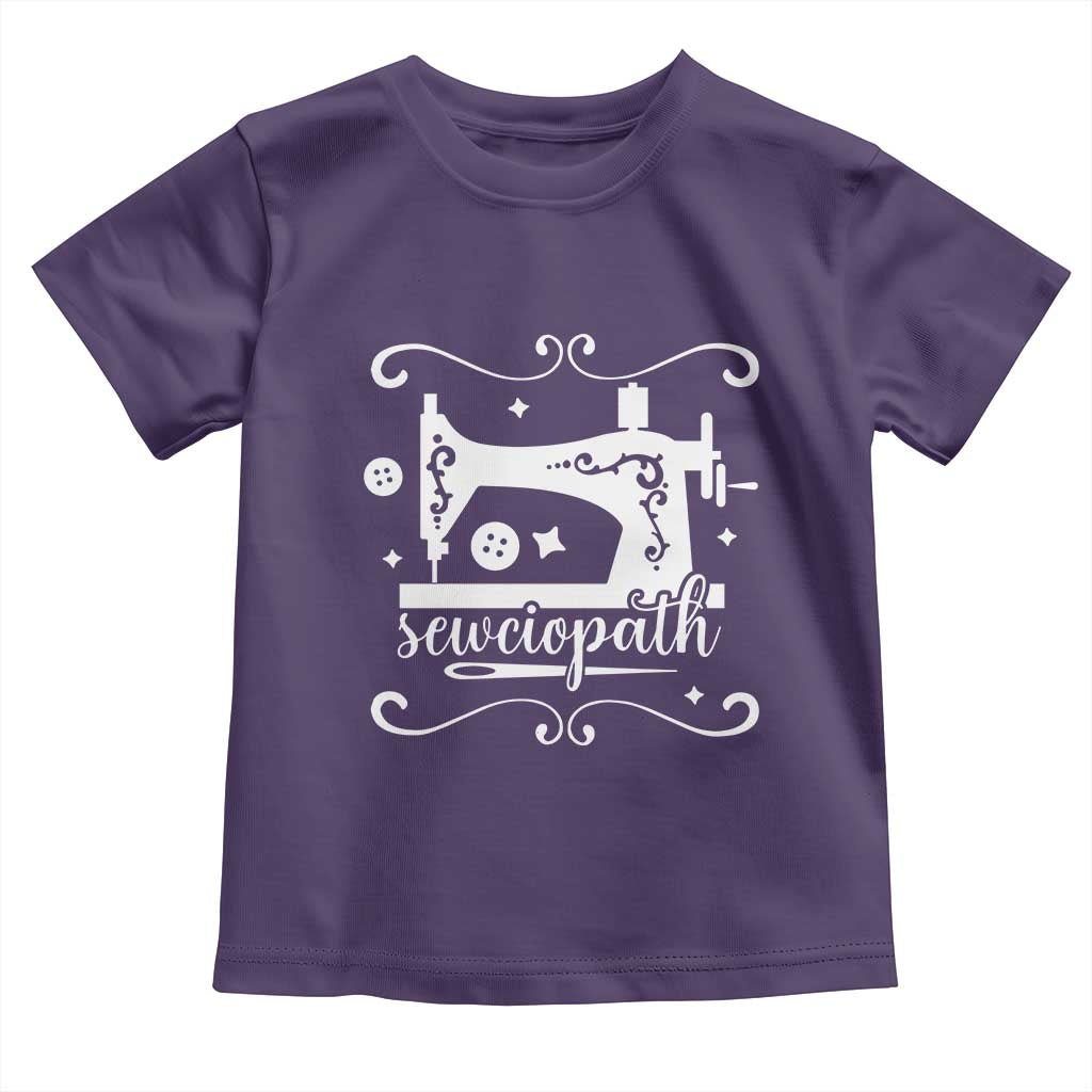 Sewing Lover Toddler T Shirt Sewciopath Quilter Sewing Machine TS11 Purple Print Your Wear