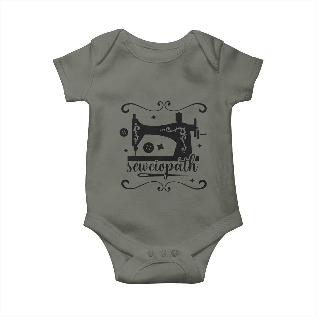 Sewing Lover Baby Onesie Sewciopath Quilter Seamstress TS11 Military Green Print Your Wear