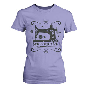 Sewing Lover T Shirt For Women Sewciopath Quilter Seamstress TS11 Violet Print Your Wear