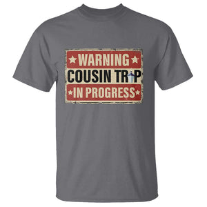 Funny Warning Cousin Trip In Progress T Shirt Vacation Family Matching Toddler Squad Vintage Cruise TS11 Charcoal Print Your Wear
