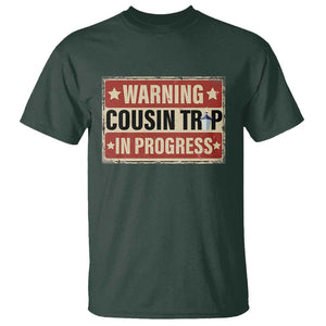 Funny Warning Cousin Trip In Progress T Shirt Vacation Family Matching Toddler Squad Vintage Cruise TS11 Dark Forest Green Print Your Wear